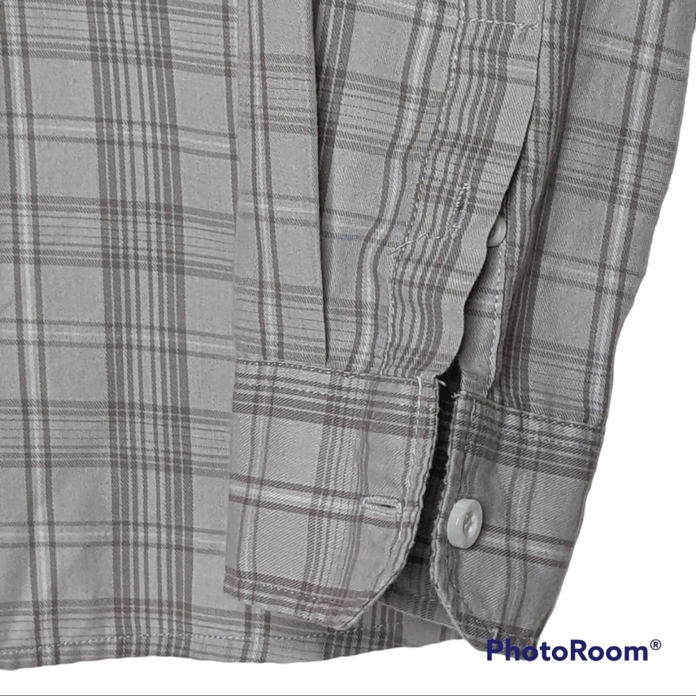 Oakley Shirt Mens Sz L Gray Button Up Long Sleeve Chest Pocket Dress Shirt - Picture 7 of 11